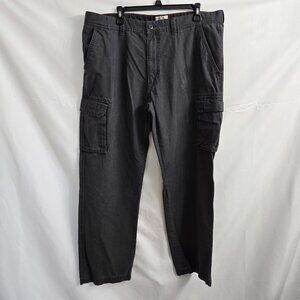 St. John's Bay Black Cargo Zip Fly Pants Mens Size 40 X 32 100% Cotton